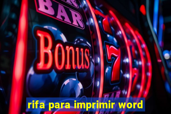 rifa para imprimir word