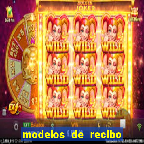 modelos de recibo de pagamento word