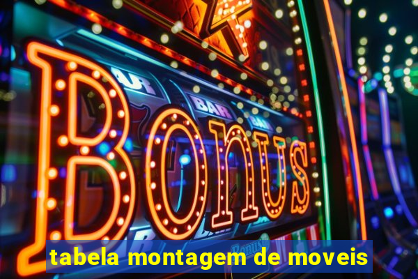 tabela montagem de moveis